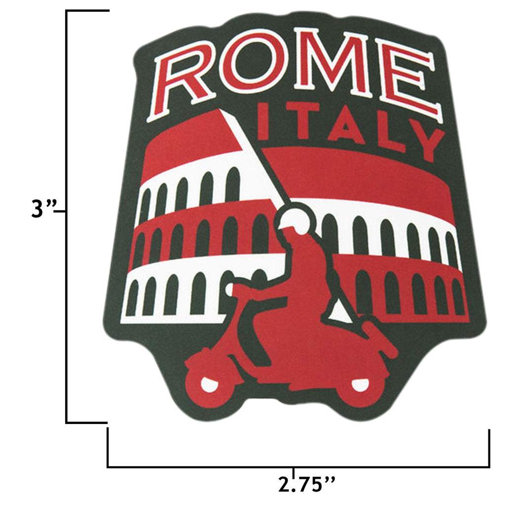 Rome Italy Sticker size information