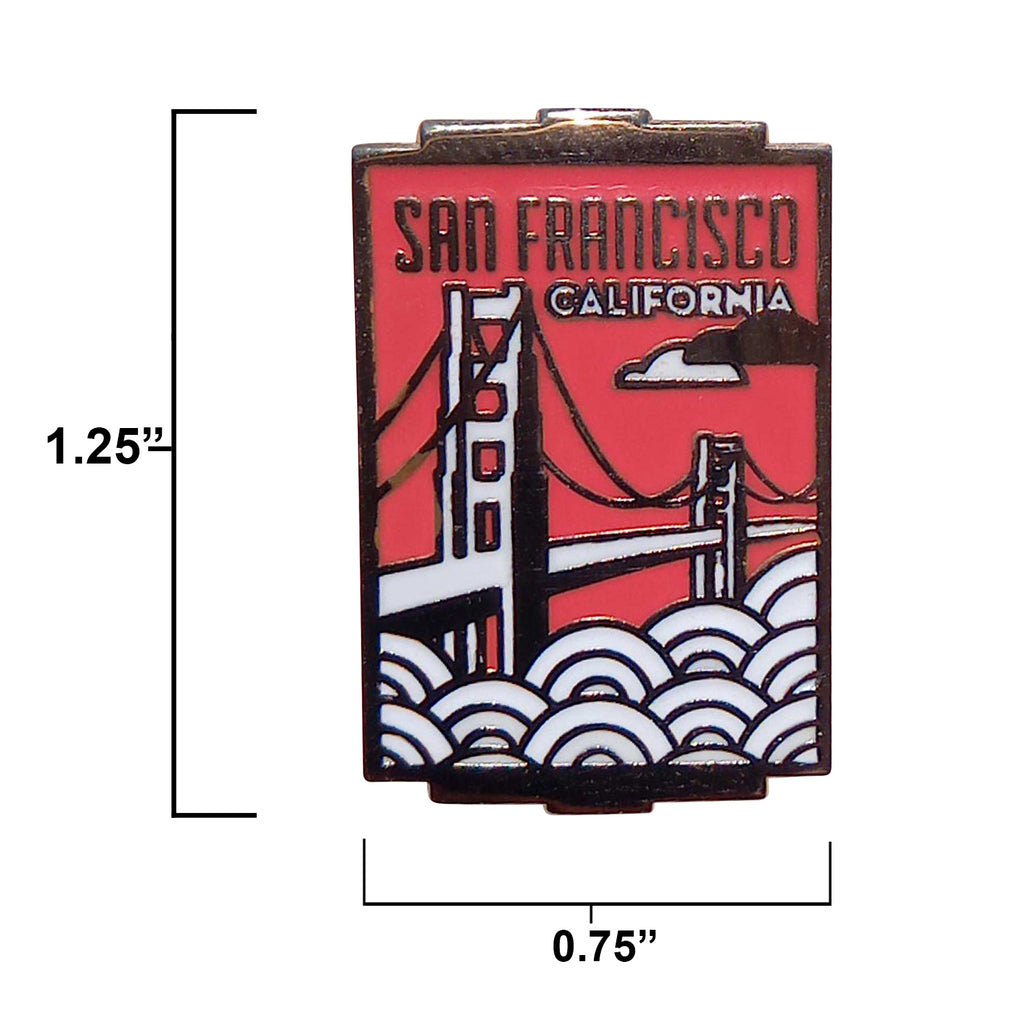 San Francisco pin size information