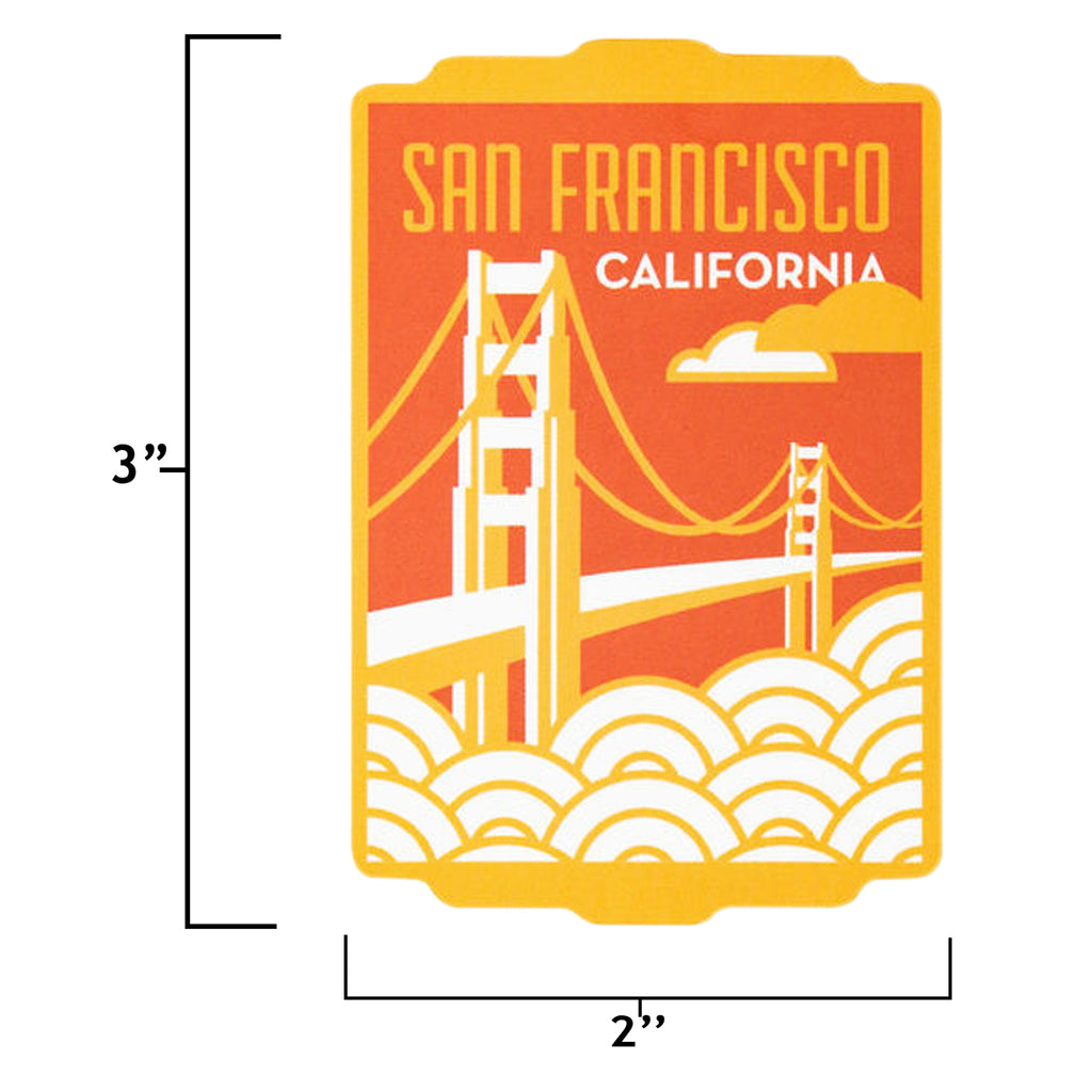 San Francisco sticker size information