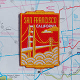 San Francisco patch on a map background