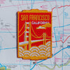 San Francisco patch on a map background