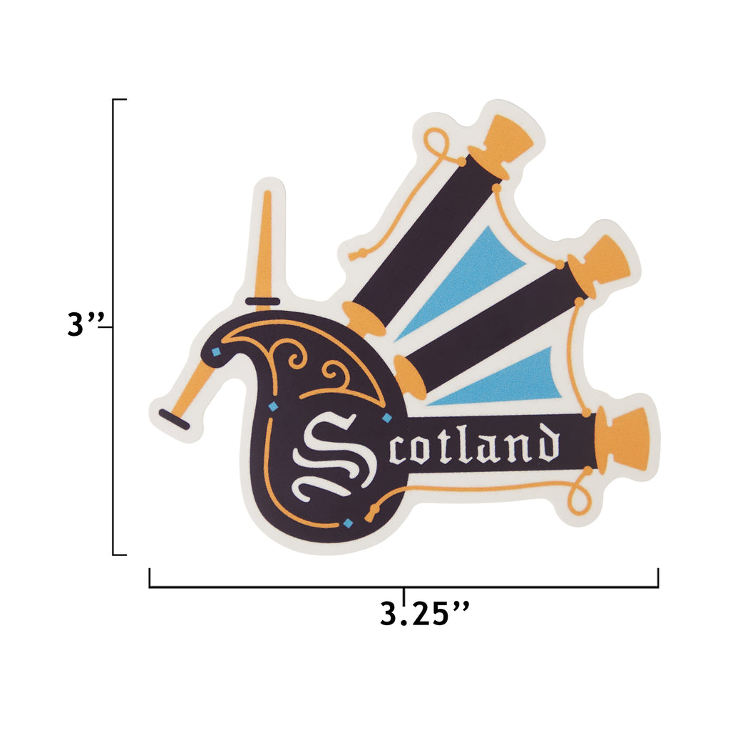 Scotland sticker size information