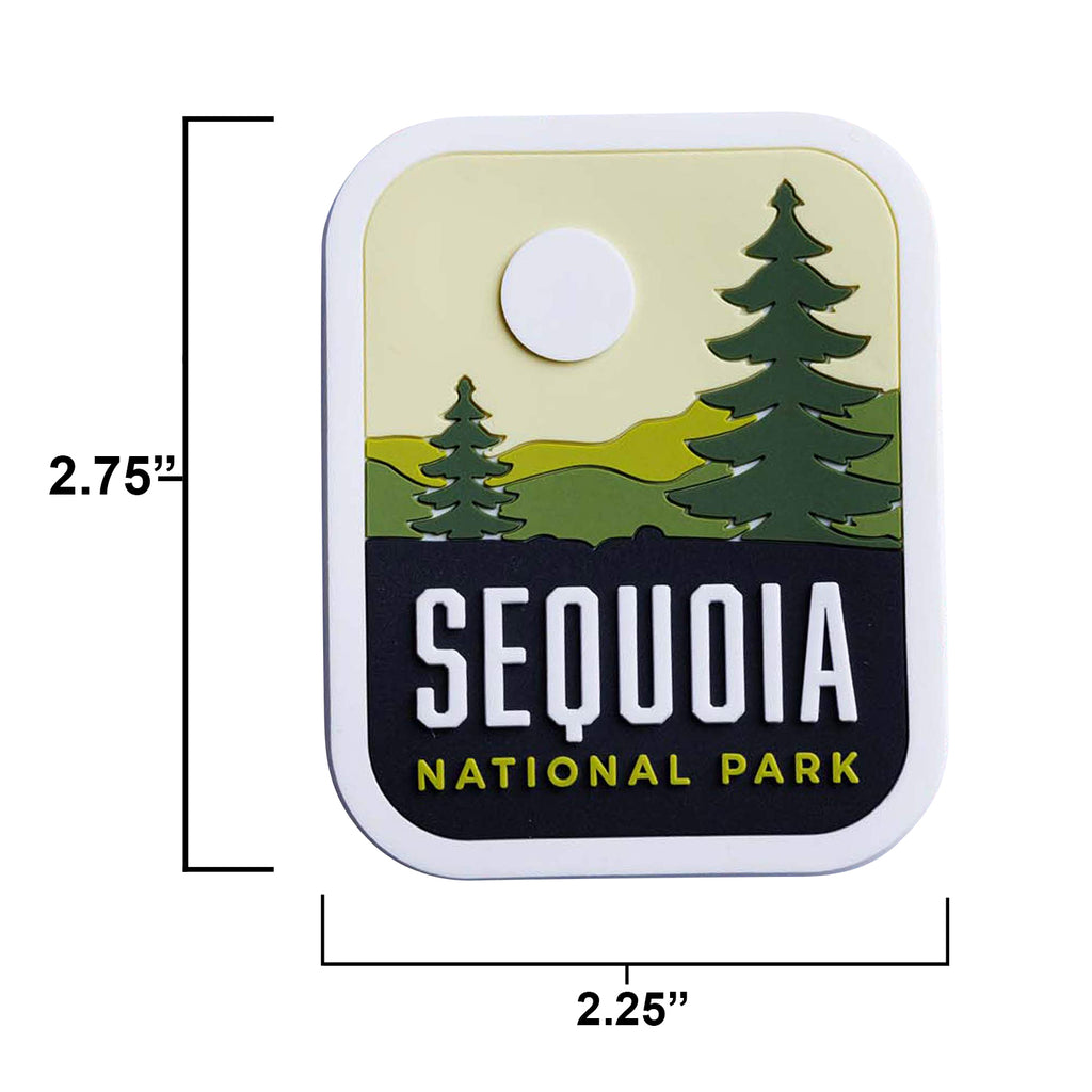 Sequoia fridge magnet size information
