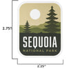 Sequoia sticker size information