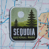 Sequoia patch on a map background