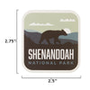 Shenandoah sticker size information