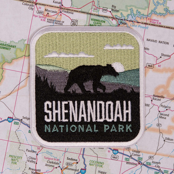 Shenandoah patch on a map background