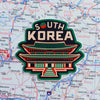 South Korea Sticker on a map background