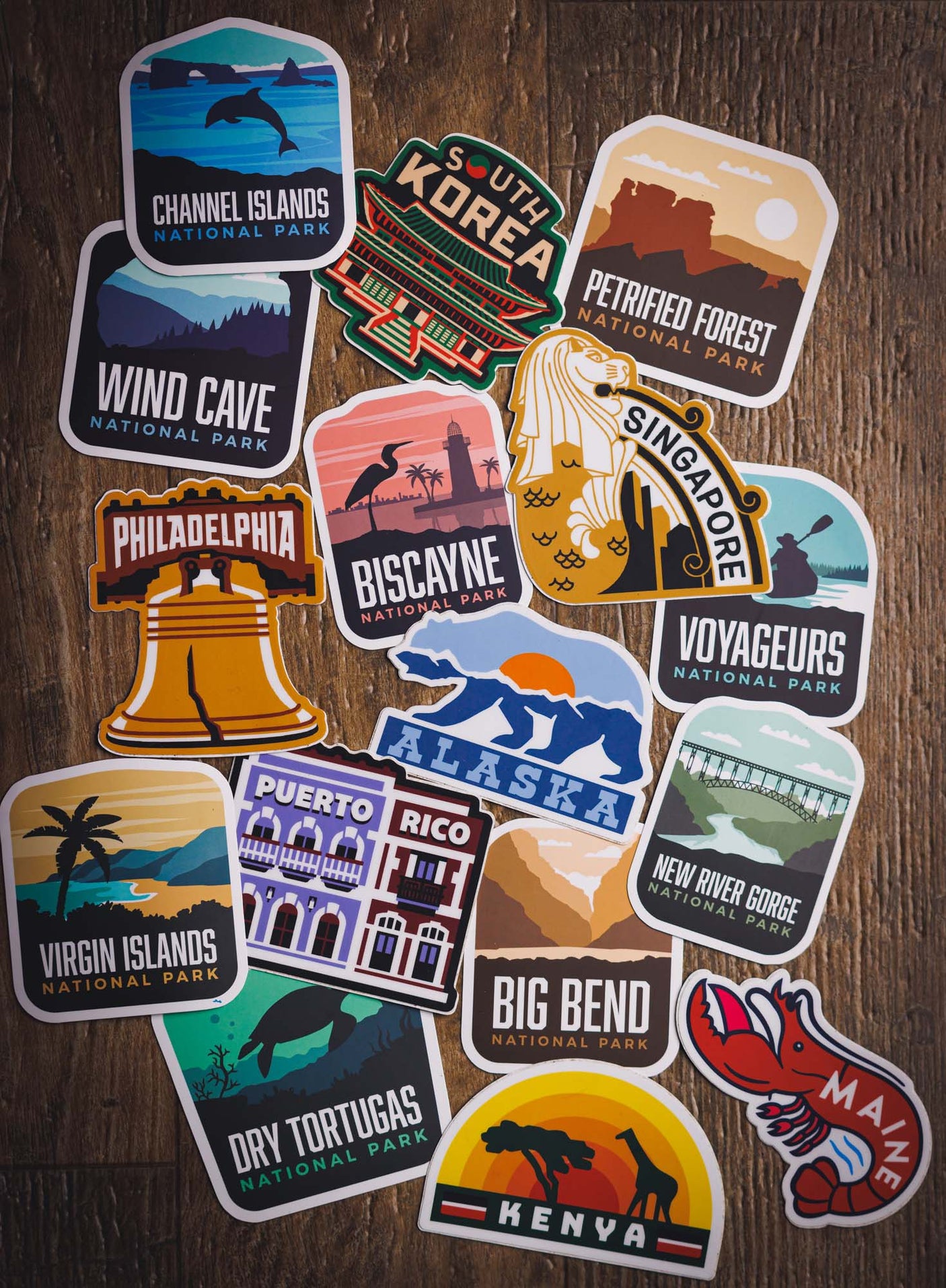 vagabond heart travel stickers
