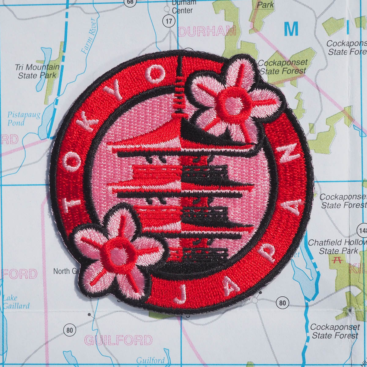 Tokyo patch on a map background