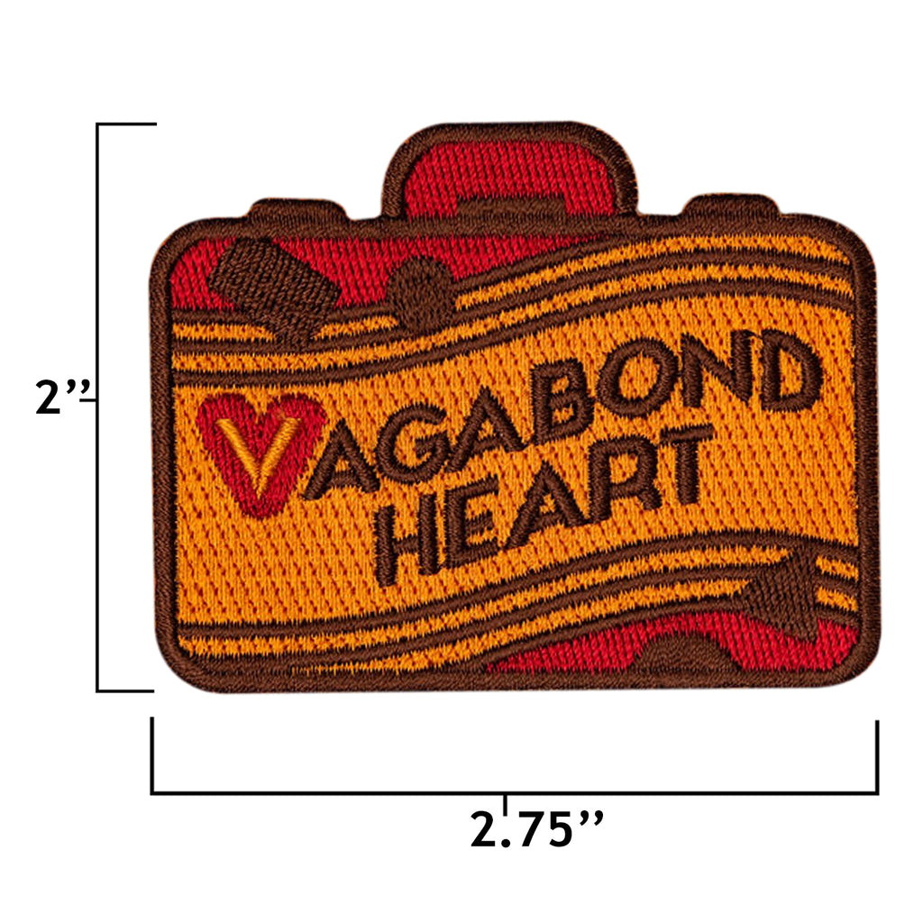 vagabond heart patch size information