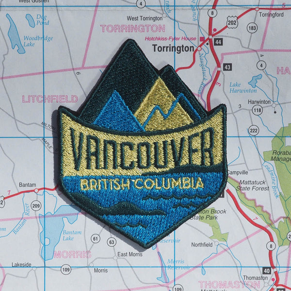 Vancouver patch on a map background