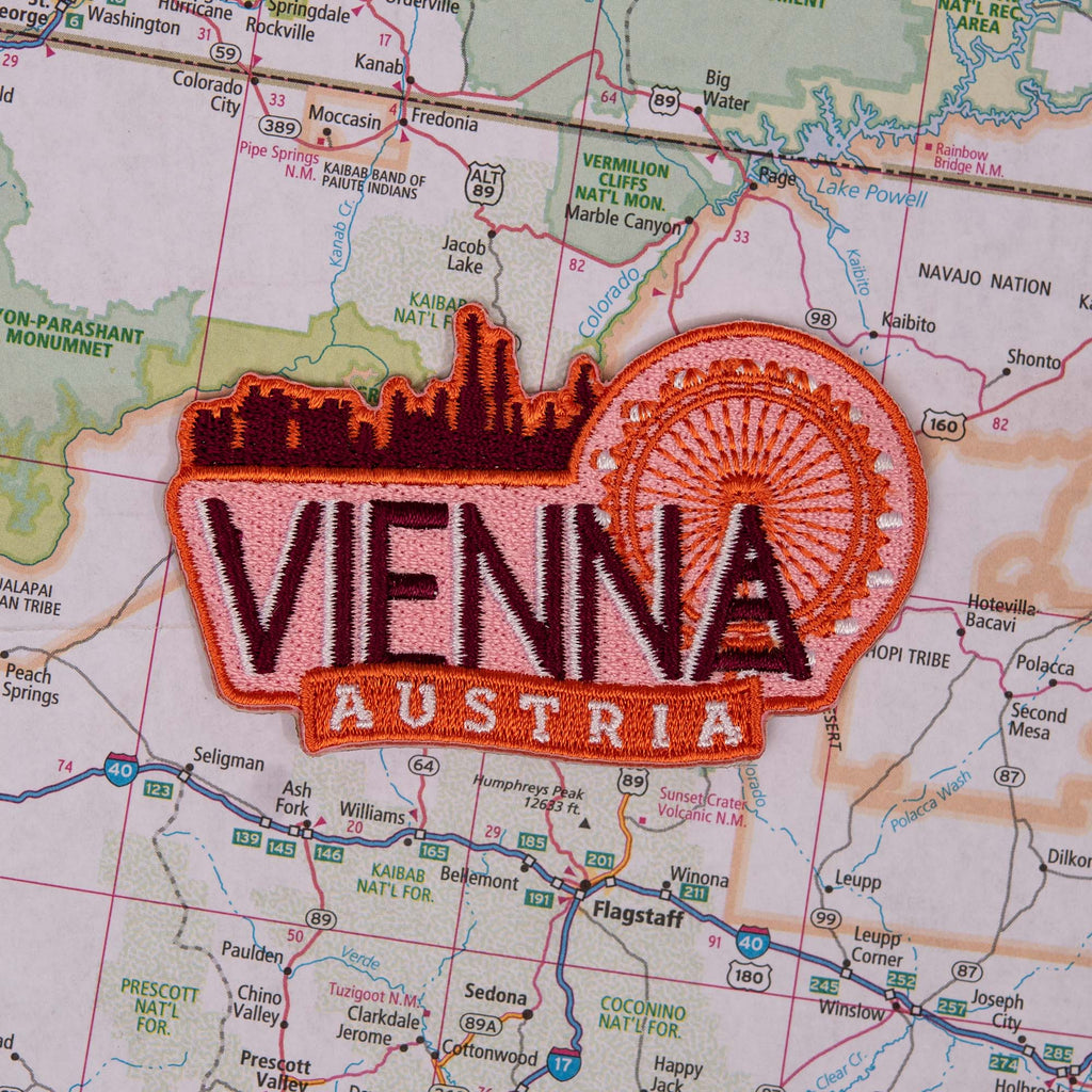 Vienna patch on a map background