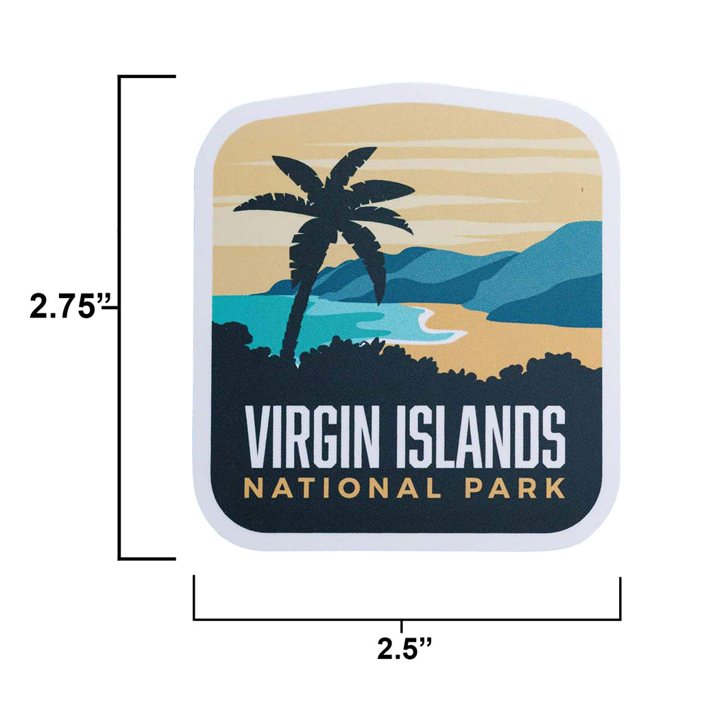 Virgin Islands sticker size information