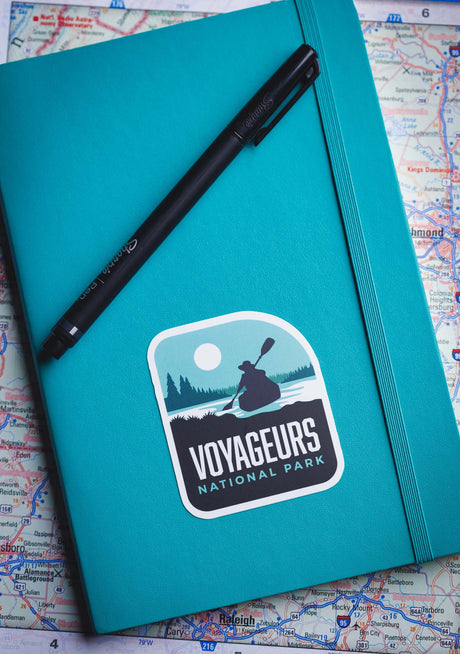 sticker on a notebook