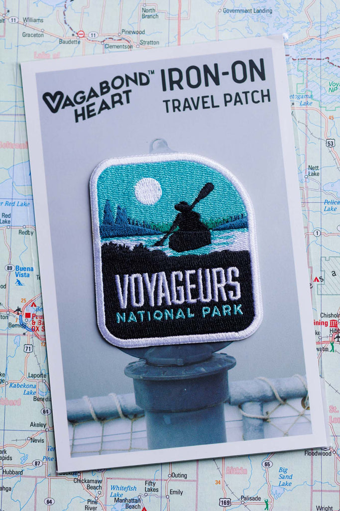 Voyageurs patch with high quality backing card