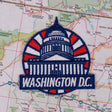 Washington DC patch on a map background