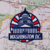 Washington DC patch on a map background