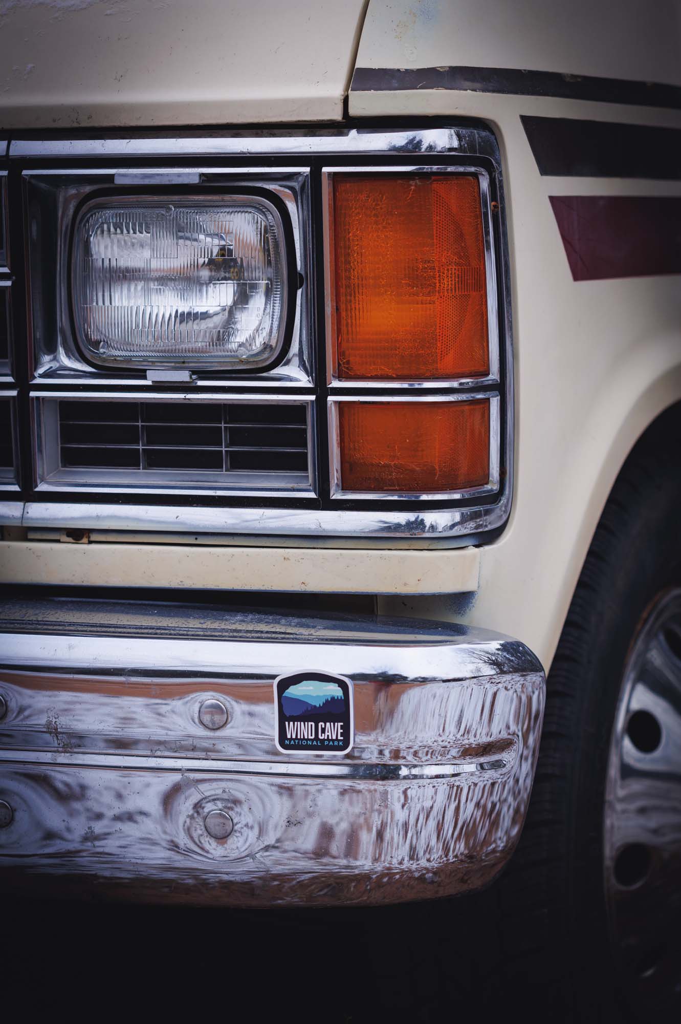 wind cave sticker on a car