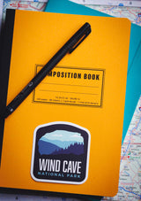 sticker on a notebook