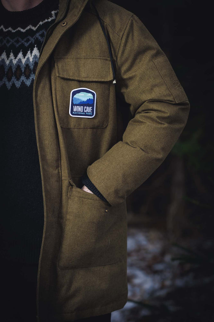 wind cave patch on a jacket