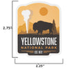 Yellowstone sticker size information