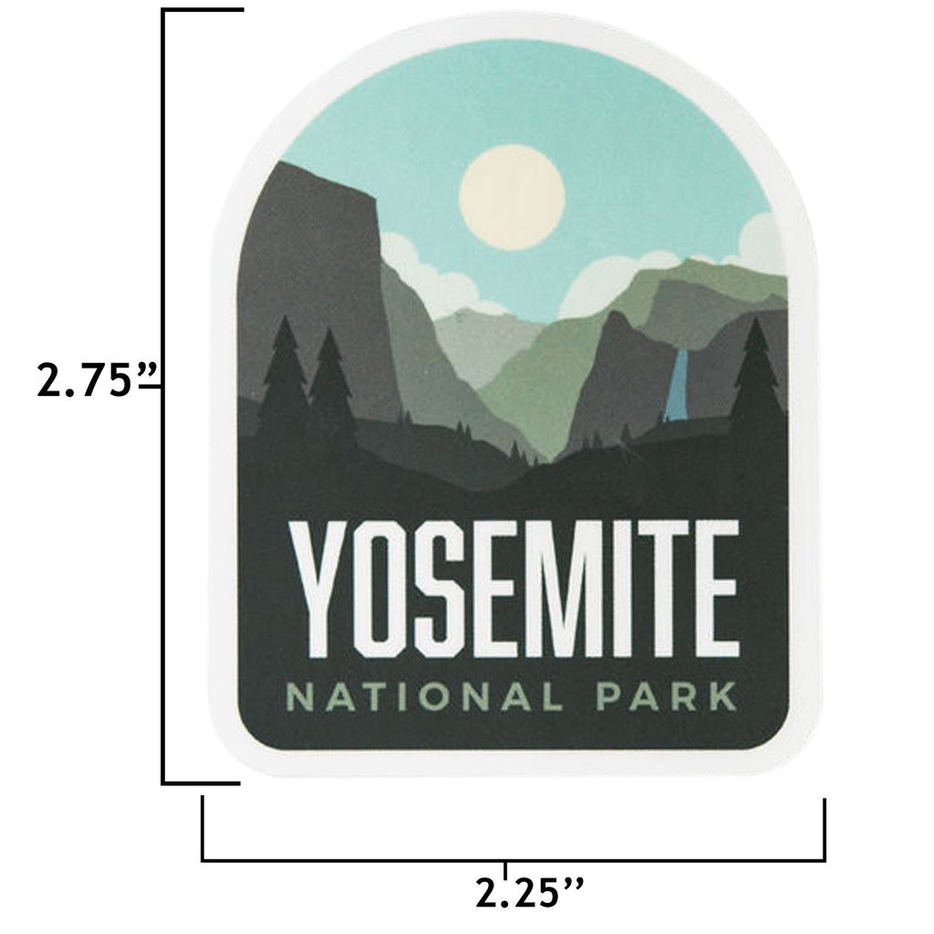 Yosemite sticker size information
