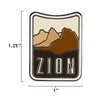 Zion pin size information