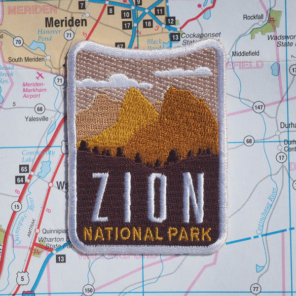 Zion patch on a map background