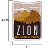 Zion patch size information