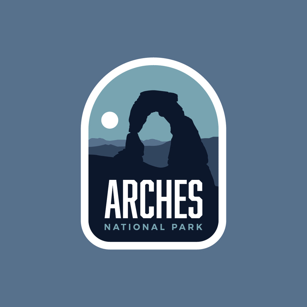 Arches National Park Patch with blue background