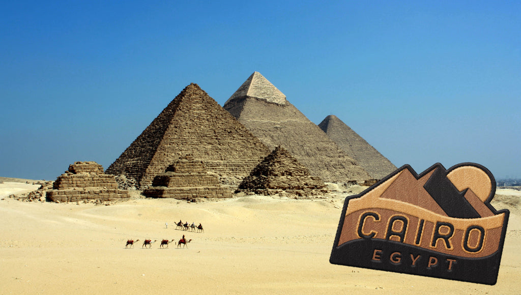 Cairo patch on pyramid