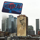 patch with buildings background