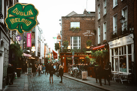 Dublin sticker with background