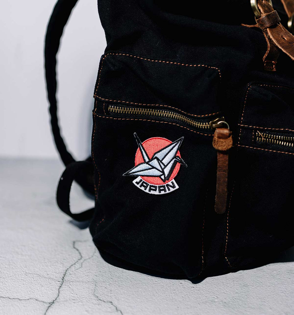 travel patch on  a bag