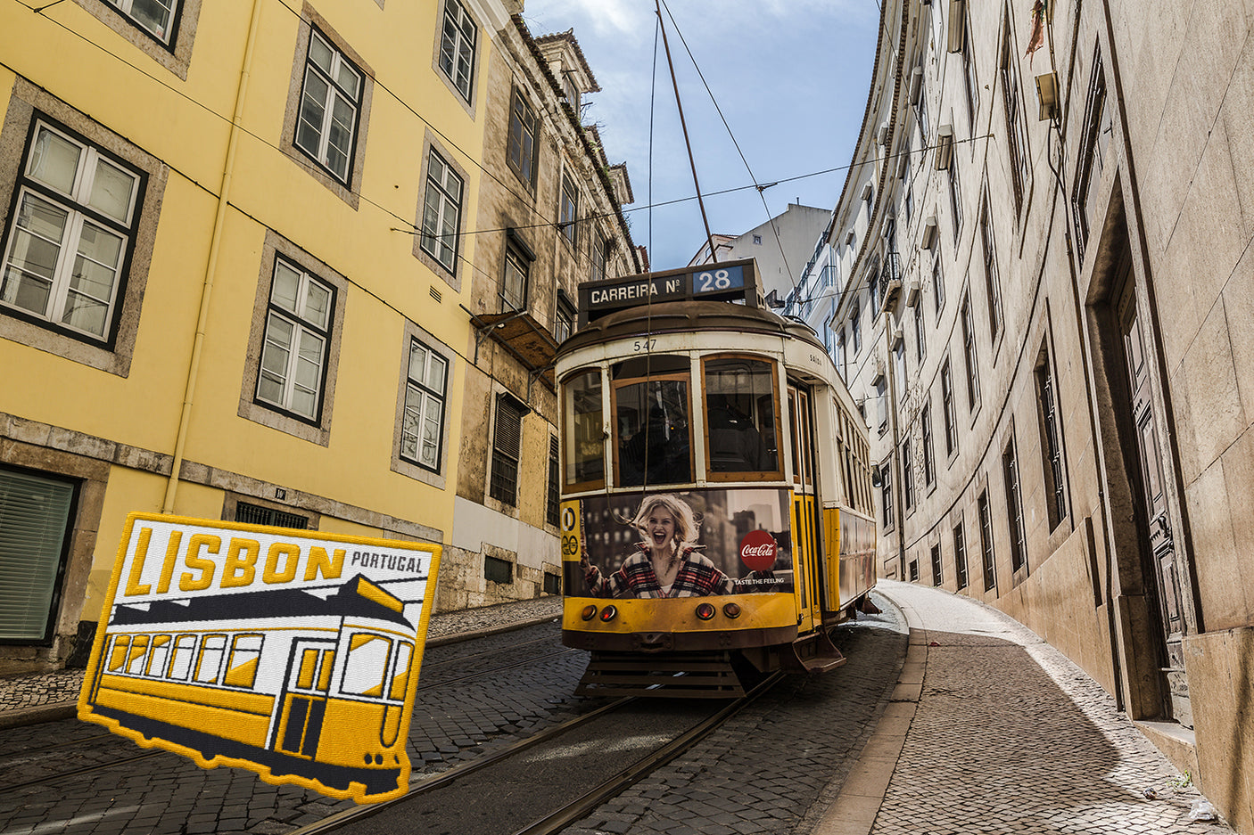 Lisbon Portugal Patch with background