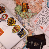 stickers on a laptop